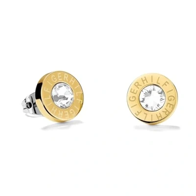 Obrázek Tommy Hilfiger dámské náušnice, žluté zlato 333, smalt, 1 cm, 2700753
