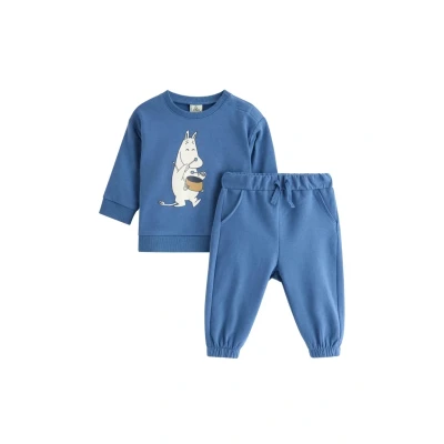 Obrázek Lindex Moomin SET Tepláková souprava pro děti, Velikost: 80, Light dusty blue