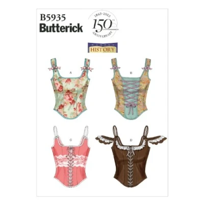Obrázek Butterick BTK 5935 D5 (12 14 16 18 20) B5935 vzor pro šití, elegantní, extravagantní, módní