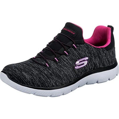 Obrázek Skechers Dámské tenisky Summits Quick Getaway Sneaker, Black Mesh Pink Purple Trim
