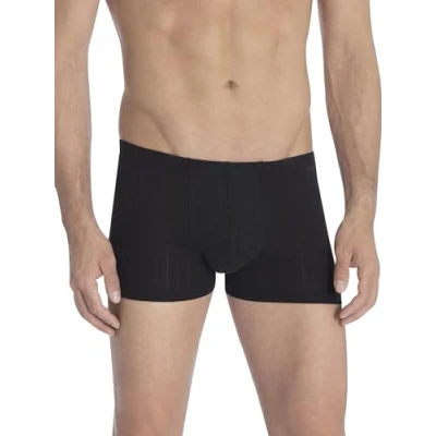Obrázek CALIDA Pánské boxerky Cotton Code s gumou potaženým látkou, černá