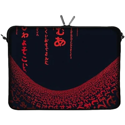 Obrázek Digittrade LS109 10 Red Matrix Designer Laptop Neopren ochranné pouzdro palců PC netbook taška 9,7 až 10,1 &amp; 10,5 palce (26,67 cm) vzor červeno černé