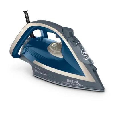 Obrázek Tefal Napařovací žehlička Ultragliss Plus FV6842 2800 W odnímatelný koloktor vápna 50 g/min parní ráz 260 automatické vypínání odolná proti poškrábání tyrkysová/šedá