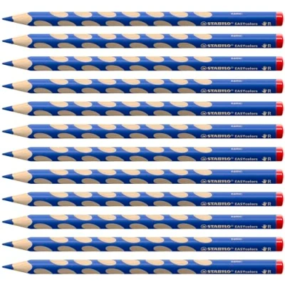 Obrázek Ergonomická pastelka pro praváky STABILO EASYcolors balení 12 ultramarínově modrá