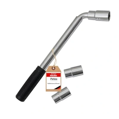 Obrázek Teleskopický klíč na kola výsuvný, délka: 350 510 mm, vč. 2 nástrčných matic 17/19 mm a 21/23 PETEX