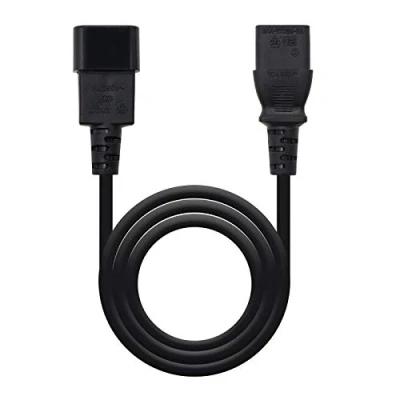 Obrázek Nanocable 10.22.0202 Netzkabel für CPU oder Monitor, C13/H C14/M, 100% Kupfer AWG18, schwarz, 1.5 mts