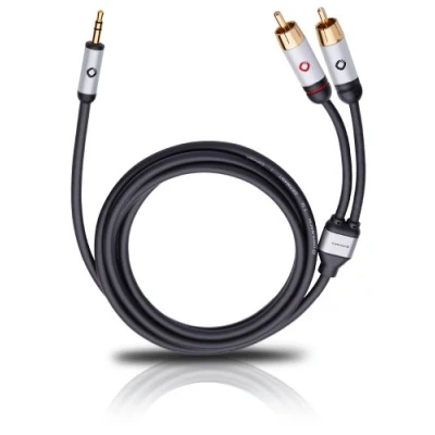 Obrázek OEHLBACH i Connect Audio kabel J 35/R jack 3,5 mm na 2 x cinch analogový stereo černý 5 m