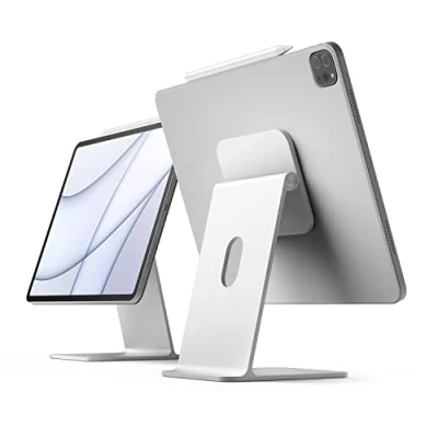 Obrázek elago Prémiový magnetický stojan kompatibilní s iPad Pro 12, 9 palců [5., 4. gen], 11 [3., 2. Air 10. Mini 8, 3 palce [6. gen] (stříbrný)