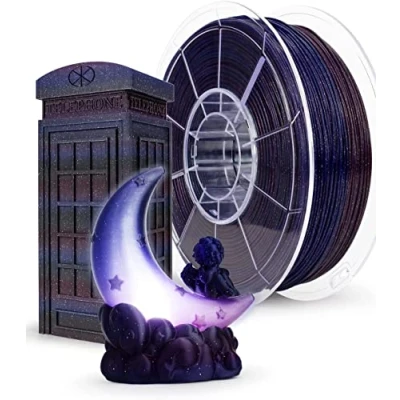Obrázek ZIRO 3D Drucker Filament, Gradient Twinkling PLA Filament 1.75mm, Mehrfarbiges 1kg/2.2lb Spule, Sternenhimmel Farbe