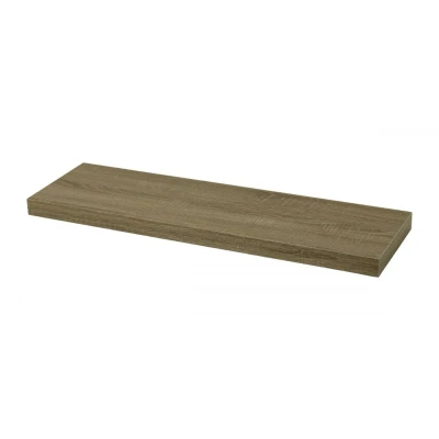 Obrázek Polička nástěnná 80 cm, MDF, 3D dekor dub sonoma dark, baleno v ochranné fólii P 005 SON2