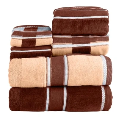 Obrázek Lavish Home 100Percent Cotton Oakville Velour 6Piece Towel Set
