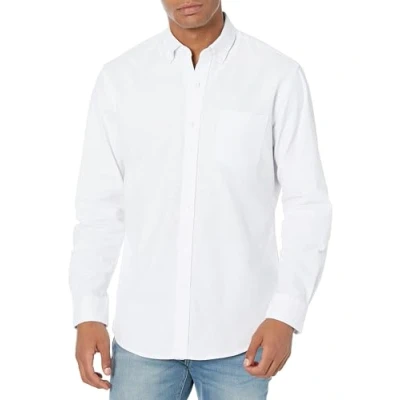 Obrázek Amazon Essentials Pánská košile Oxford s dlouhým rukávem náprsní kapsou, normální střih, bílá, XL