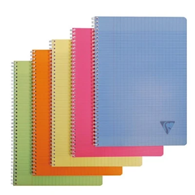 Obrázek Kniha spirály Clairefontaine Linicolor 328115C (A4, 21 x 29,7 cm, francouzské pravidlo, 50 listů) 1 kus různé barvy