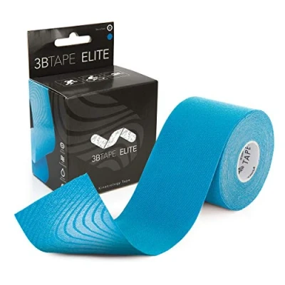 Obrázek 3B Scientific Tape ELITE [5 m x 5 cm] páska/cvičební pás pro podporu svalů a kloubů, zlepšení regenerace, sportovní páska modrá