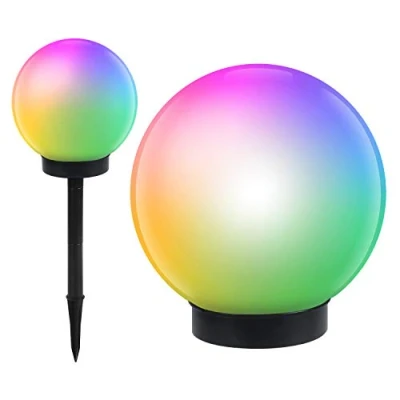 Obrázek Green Blue GB122 Venkovní Solární lampa koule světlo LED svítící zahradní osvětlení různé barvy světla (Color, 15cm)