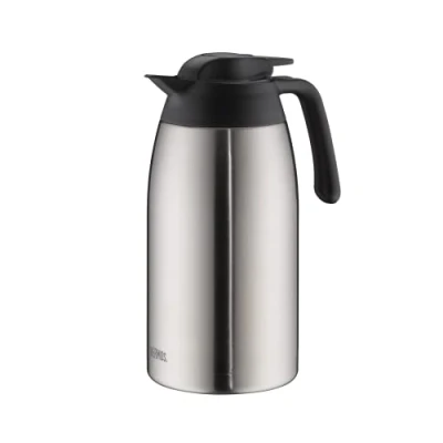 Obrázek THERMOS Kávová konvice THV, termoska ušlechtilá ocel 2L, nerezová vložka, velký otvor, lze mýt v myčce, 4026. 205. 200, 24 hodin horká, ideální na kávu nebo konvici, 16 šálků