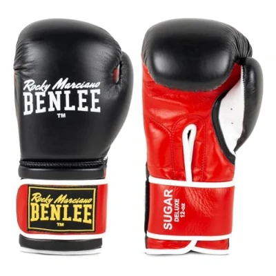 Obrázek Benlee boxerské rukavice z kůže Sugar Deluxe Black/Red 14 oz