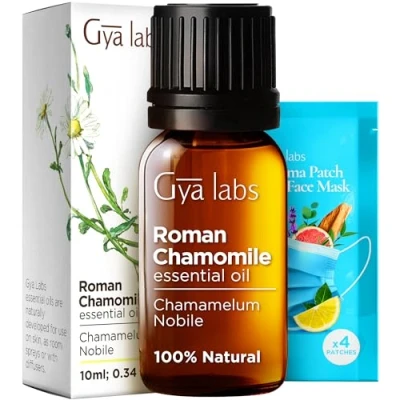 Obrázek Gya Labs Éterický římský heřmánkový olej pro difuzor 100% čistý přírodní obličej a pokožku aromaterapie &amp; výroba svíček (10 ml)