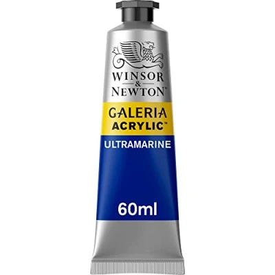 Obrázek Winsor &amp; Newton Akrylová barva Galeria 2120660, vysoká pigmentace, stálobarevná, máslová konzistence, 60 ml tuba ultramarínová