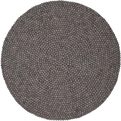 Obrázek myfelt Koberec s plstěnými kuličkami Carl Ø 50 cm, ideální do ložnice, obývacího pokoje, dětského chodby &amp; koupelny, šedá