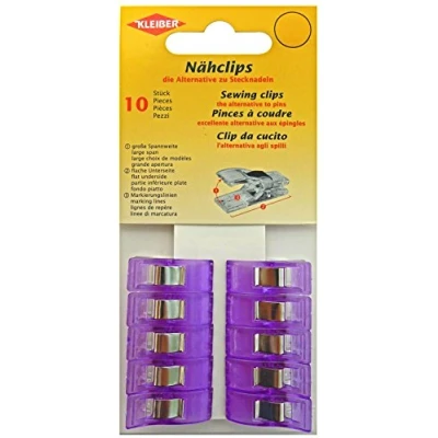 Obrázek Kleiber Nášivky na šicí potřeby, plast, fialový, 2,5 x 0,9 1,2 cm, 10 kusů