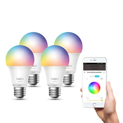 Obrázek Tapo chytrá WLAN žárovka L530E E27, vícebarevná stmívatelná alexa lampa, smart home příslušenství kompatibilní s Alexou, Google Assistant, App, procesy a časové plány, není nutný
