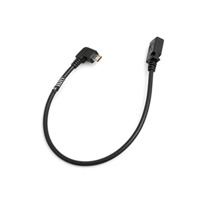 Obrázek System S Micro USB 90 levý úhlový konektor k Mini zdířce cca 27 cm datový kabel nabíjecí adaptér prodloužení