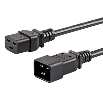 Obrázek StarTech.com 3m vysoce zatížitelný prodlužovací kabel, IEC 320 C19 na C20 černý 15A 250V, 14AWG, napájecí AC UL uvedeno (PXTC19201410)