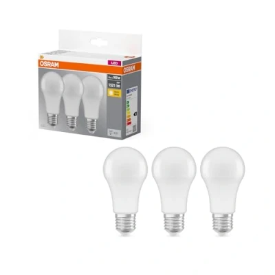 Obrázek LED žárovka Base Classic A od Osram, ve tvaru pístu s paticí E27, není stmívatelná., teple bílá, 12 x 6 cm