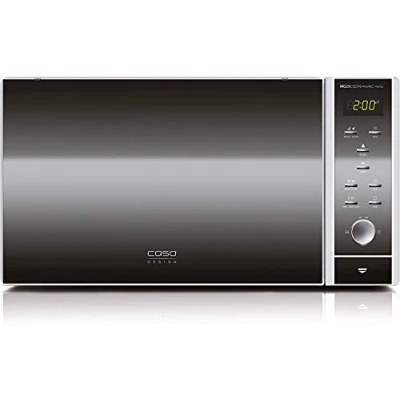 Obrázek CASO MG25 Ceramic menu, mikrovlnná trouba 2 v 1 s grilem dno mikrovlnným reflektorem, žádný otočný talíř, grilovací rošt pro úrovně, 900 W, 1000W gril, 25 l, Sound on/off, ušlechtilá ocel se