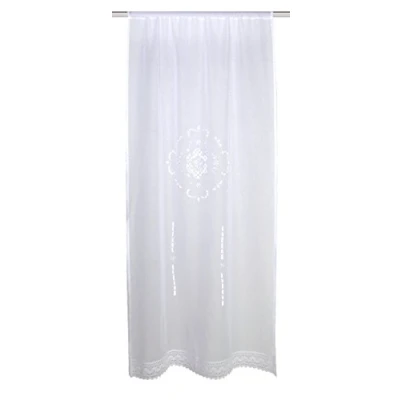 Obrázek Home fashion Dveřní závěs na prádlo Bestickt, Stoff weiß, 180 x 60 cm