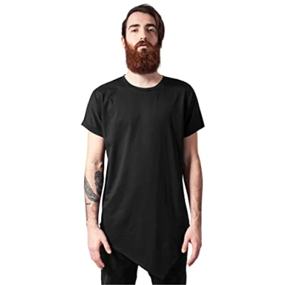 Obrázek Urban Classics Asymetric LONG TEE Triko s potiskem, Muži, Velikost: Large, Black