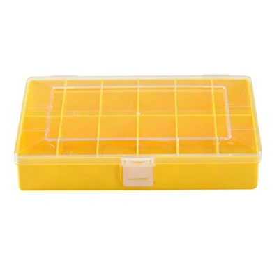 Obrázek hünersdorff Skříňka na sortiment: stabilní třídicí box (PS Compact) s pevným rozdělením přihrádek (12 přihrádek), třídící krabice rozměry: T170 x Š 250 V 46 mm, Made in Germany, žlutá, čirá