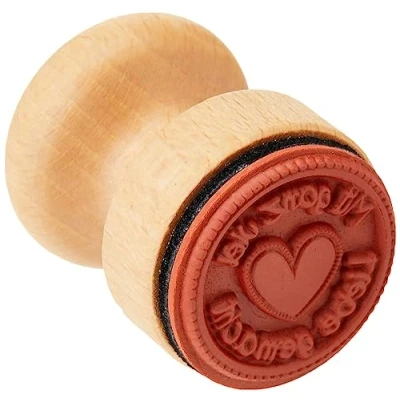 Obrázek Rayher Hobby 28855000 razítko &quot;S láskou&quot;, průměr 3 cm