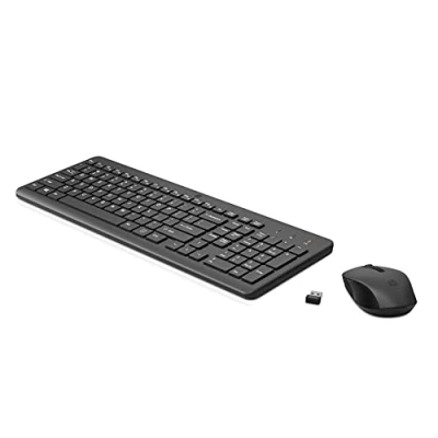 Obrázek HP 330 bezdrátová myš A klávesnice, QWERTZ, USB Dongle, 2,4 GHz bezdrátová, 1600 DPI, černá
