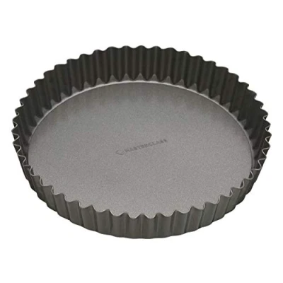 Obrázek forma na koláč MasterClass Crusty, kulatá z uhlíkové oceli, nepřilnavá quiche, pečení s volným dnem, karbonová ocel, šedá, Ø 30 cm (hloubka 4 cm)