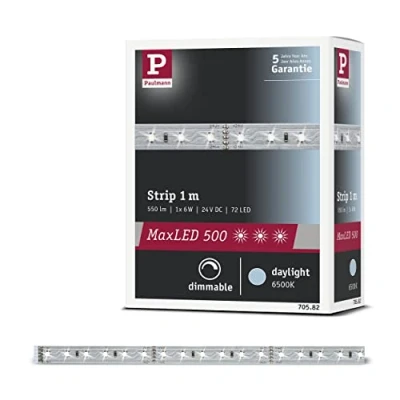 Obrázek Paulmann 70582 LED Stripe MaxLED 500 1 m bílé denní světlo 6500 K bez povrchové úpravy 6W světelný pásek 550 lm 72 24 V