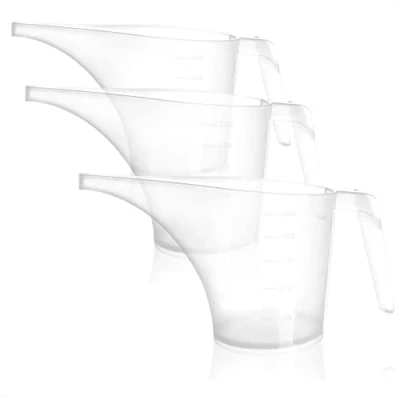 Obrázek com four® 3x sklenička na trychtýř, konev s trychtýřovým výlevkem, průhledná konvice dávkovací výrobu mýdla, olej, zalévání květin