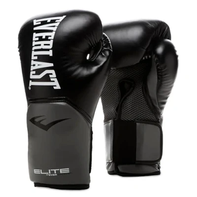 Obrázek Everlast Unisex boxerské rukavice Pro dospělé Style Elite Glove černé / šedé 8oz