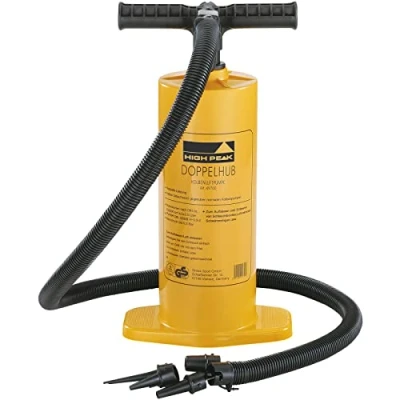 Obrázek High Peak 49702 pumpa s dvojitým zdvihem, ruční pumpička, testováno TÜV/GS, 4 ventily, extra silné, žluté