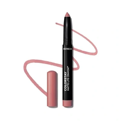 Obrázek Revlon ColorStay Matte Lite Crayon, Lippenstift mit integriertem Anspitzer, wischfeste, wasserfeste, nicht trocknende Lippenfarbe, 004 Take Flight, 1,4 g