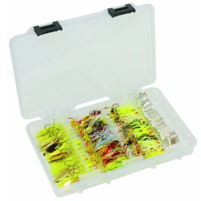 Obrázek Plano Elite Series Spinnerbait a Buzzbait StowAway 3700, transparentní, udrží až 39 nástrah, uložení nástrah bez zamotání organizér, Utility boxy pro rybaření