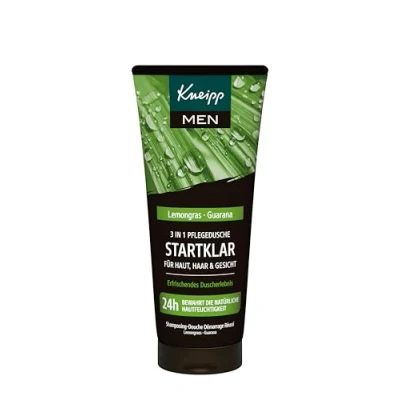 Obrázek Kneipp MEN 2v1 sprcha Startklar na pokožku a vlasy S éterickými oleji výtažky z citrónové trávy guarany 200 ml
