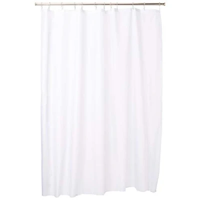 Obrázek iDesign Mildew Free Water Repellent Fabric Shower Curtain, 180 x cm White