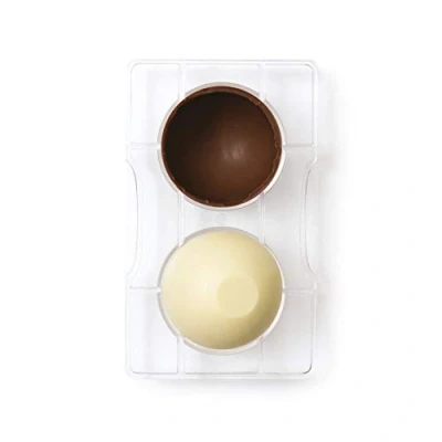 Obrázek DECORA 0050093 PRALINENFORM HALBKUGEL MIT Basis Ø 75 200X120X22 MM, průhledná