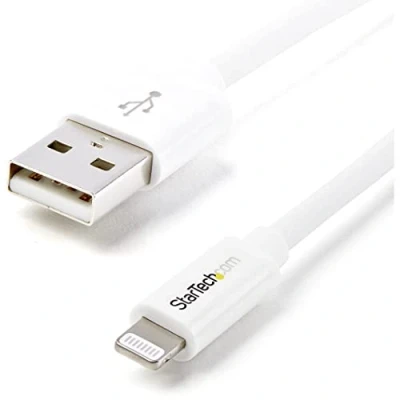 Obrázek StarTech.com 2m Apple® 8 Pin Lightning konektor na USB kabel bílý pro iPhone / iPod iPad nabíjecí datový