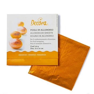 Obrázek DECORA 0796208 PRALINENFOLIE ORANGE 50G 10 X cm 150ST