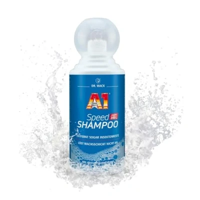 Obrázek DR. WACK A1 Speed Shampoo 500 ml efektivní čistič auta s aktivní pěnou důkladné a šetrné odstranění odolných nečistot pro všechny druhy laku vysoce kvalitní péče o auto