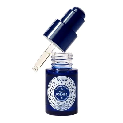 Obrázek Polåar Elixir revitalizující sérum Nuit Polaire s boreálními řasami noční péče proti stárnutí, vráskám a vyhlazující detoxikační obličejové 99 % přírodní, veganské 15 ml