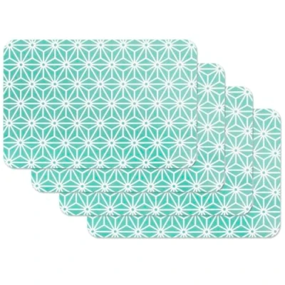 Obrázek Venilia Stolní sada prostírání do jídelny Osaka modrá Vintage vzor kaleidoskopu, 4dílná omyvatelný polypropylen, vhodné pro potraviny 45 x 30 cm, 4 kusy, 59060